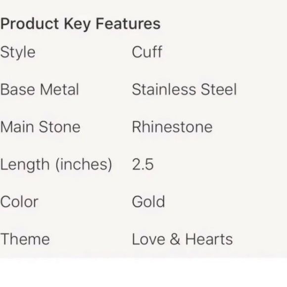 $125 Michael Kors Metallic Goldtone Pavé Heart Open Crystal Cuff Bracelet - Picture 6 of 7